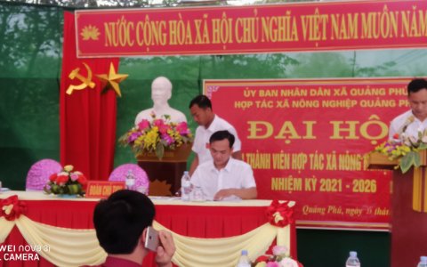 HTX NN Quảng Phú đại hội nhiệm kỳ 2021-2026.