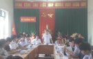 Đoàn công tác huyện làm việc với BCĐ XD NTM xã Quảng phú về tiến độ xây dưng NTM
