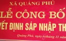 Các thôn trên địa bàn xã Quảng Phú tổ chức Lễ công bố Quyết định sáp nhập thôn